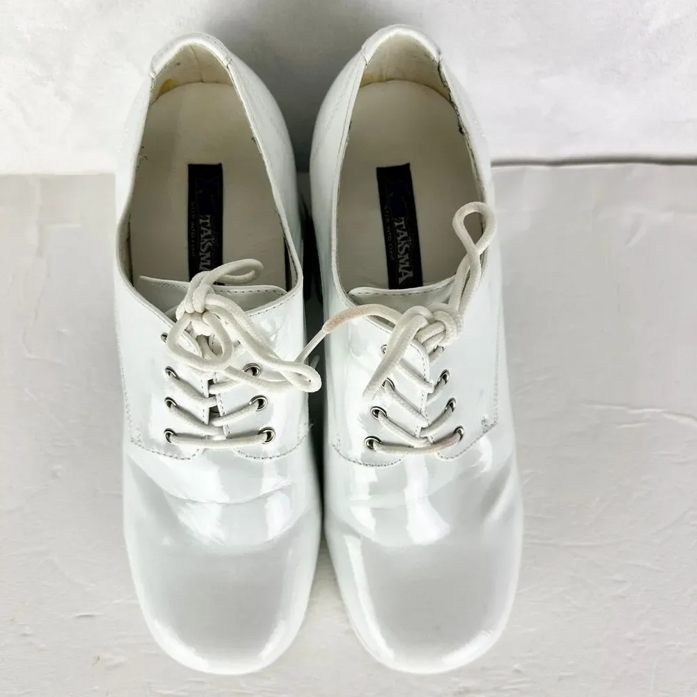 Funtasma Men's Jazz 02 Platform Oxford Shoes White M 10-11 Disco Costume Retro